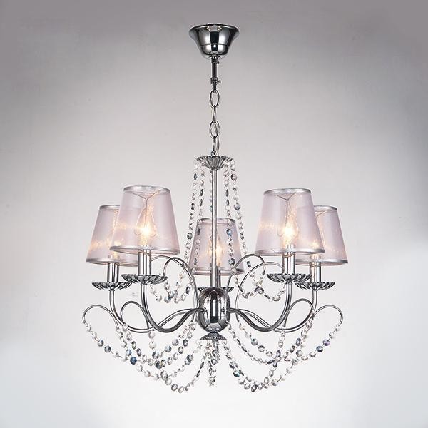 Люстра Eurosvet 10069/5 хром/прозрачный хрусталь Strotskis