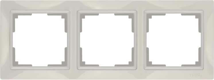 Рамка на 3 поста слоновая кость, basic Werkel WL03-Frame-03 (WL03-Frame-03 Snabb basic)