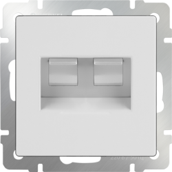 Розетка двойная Ethernet RJ-45 белая Werkel W1181101 (WL01-RJ45+RJ45)