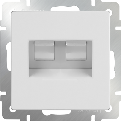 Розетка двойная Ethernet RJ-45 белая Werkel W1181101 (WL01-RJ45+RJ45)