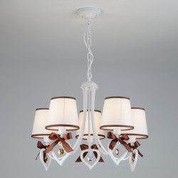 Подвесной светильник  Eurosvet Terry 60066/5 белый/коричневый