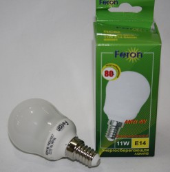 Лампа "Feron" ELC82 11W E14 6400K