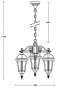 Подвесной уличный светильник YAOHUALUX 95270S/3 Gb ROMA S