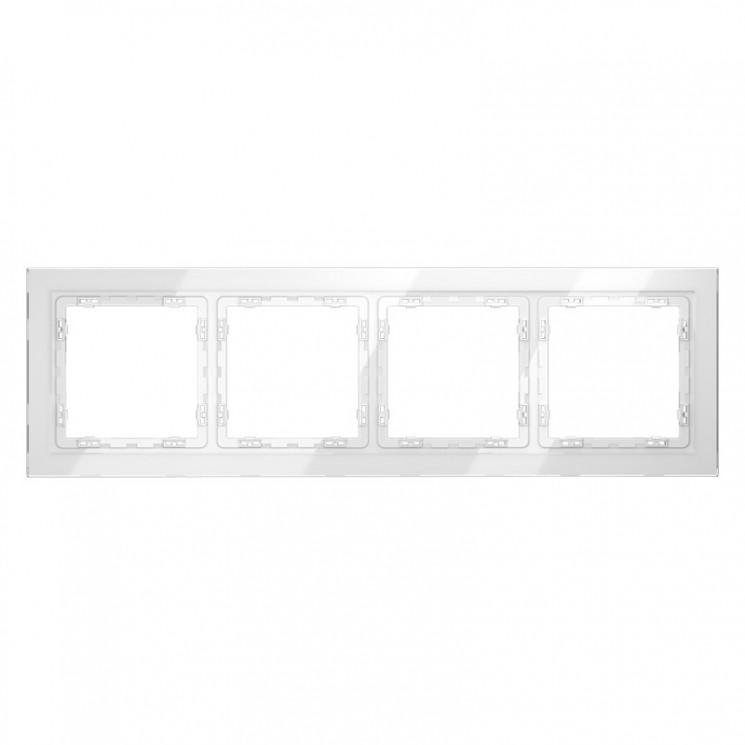 Рамка 4 поста VOLTUM VLS110401 белый глянец