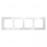 Рамка 4 поста VOLTUM VLS110401 белый глянец