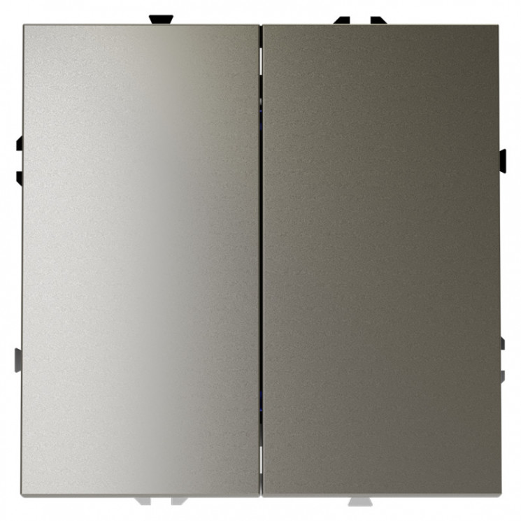 Выключатель двухклавишный VOLTUM VLS020604 шелк