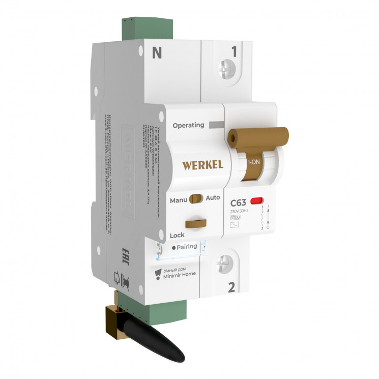 Умный автоматический выключатель 1 P  63 A  C  6 kA Werkel W1001P6301