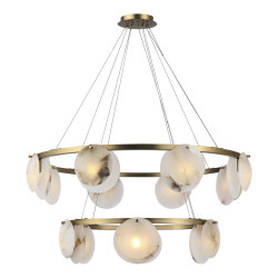 Светильник подвесной ST Luce Латунь/Алебастр G9 14*5W 4000K         SL1520.303.14