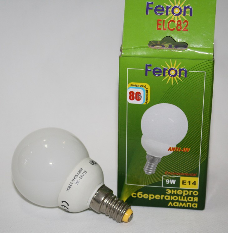 Лампа Feron ELC82 9W E14 2700K