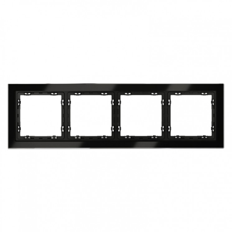 Рамка 4 поста VOLTUM VLS110408 черный