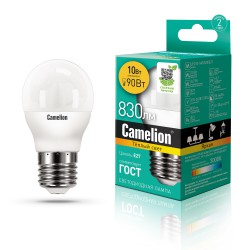 Лампа светодиодная Camelion LED10-G45/830/E27