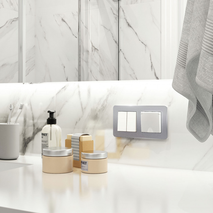 Рамка на 2 поста Platinum алюминий W0022606 Werkel