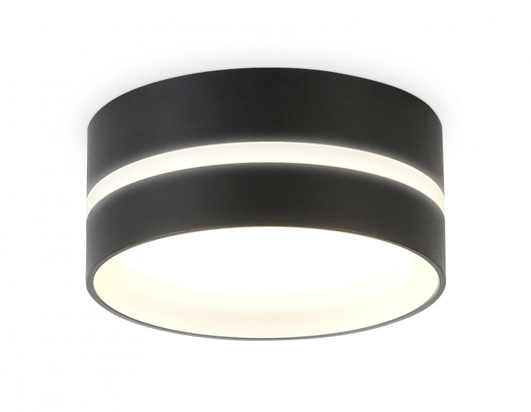 Светильник накладной TN5389 SBK/FR черный песок/белый матовый GX53 IP44 D85*41 Ambrella Light TN5389