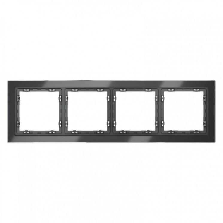 Рамка 4 поста VOLTUM VLS110407 графит