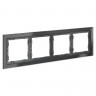 Рамка 4 поста VOLTUM VLS110407 графит