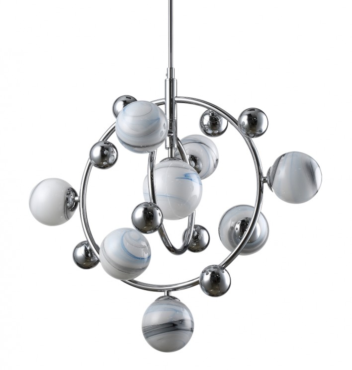 Светильник подвесной Crystal Lux SALVADORE SP8V CHROME