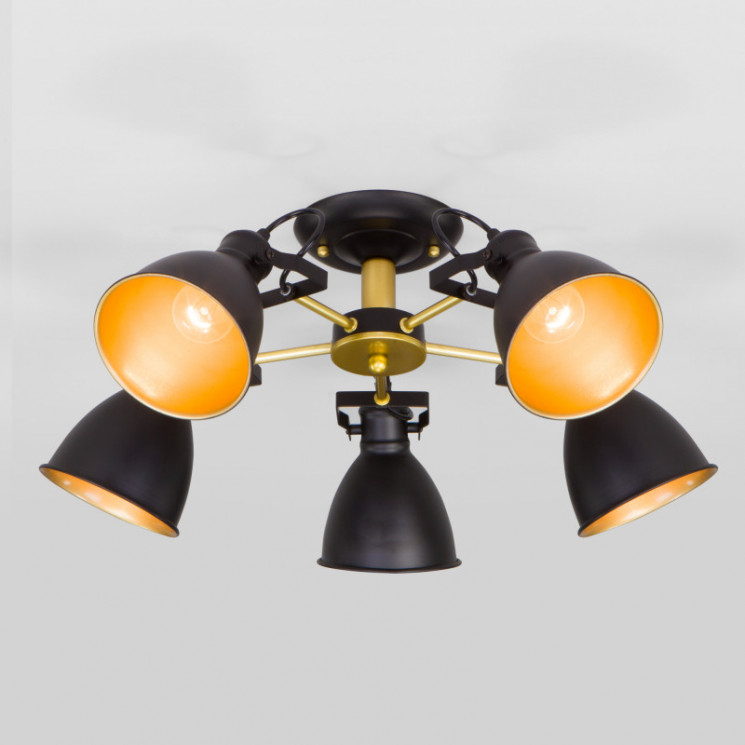 Люстра на штанге Eurosvet 70112/5 черный Denley