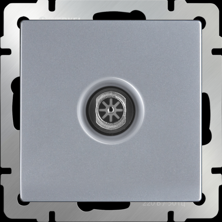 ТВ-розетка оконечная Werkel W1183006 (WL06-TV серебряная)