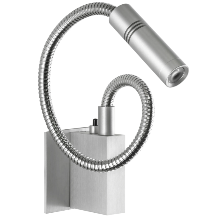 Бра Lightstar 808619 Muro 3W 3000К 190Lm W90mm H64mm алюминий/хром выключатель на корпусе