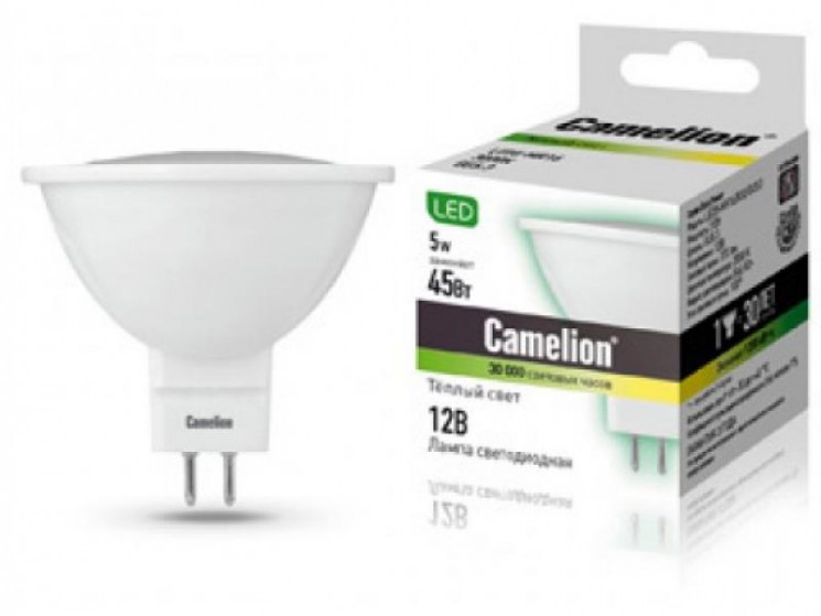 Лампа светодиодная Camelion LED5-MR16/845/GU5,3 (12V)