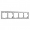 Рамка на 5 постов (серебряный) W0052406 Werkel