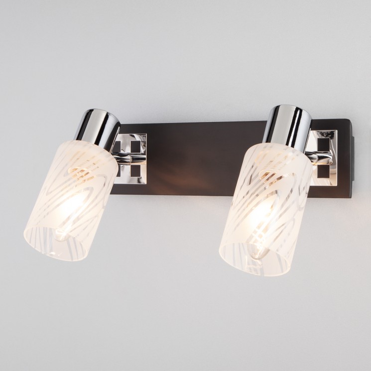 Светильник настенный Eurosvet Скарлет 20020/2 хром/венге