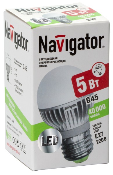 Лампа Navigator 94 132 NLL-G45-5-230-4.2K-E27