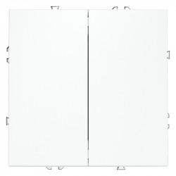 Выключатель двухклавишный проходной VOLTUM VLS020302 белый матовый