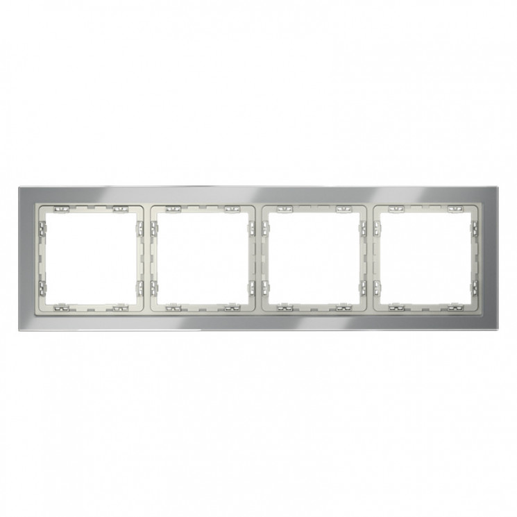Рамка 4 поста VOLTUM VLS110405 сталь
