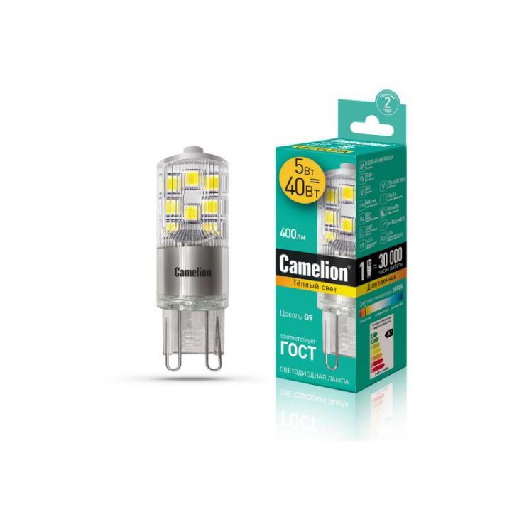 Светодиодная лампа Camelion LED5-G9-NF/830/G9