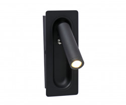 Kink Light 08071M,19 Бра встраиваемое Ризи черный w7*3 h17 Led 3W (3000K)
