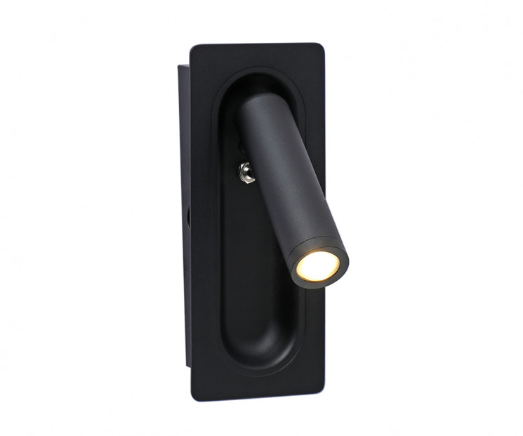 Kink Light 08071M,19 Бра встраиваемое Ризи черный w7*3 h17 Led 3W (3000K)