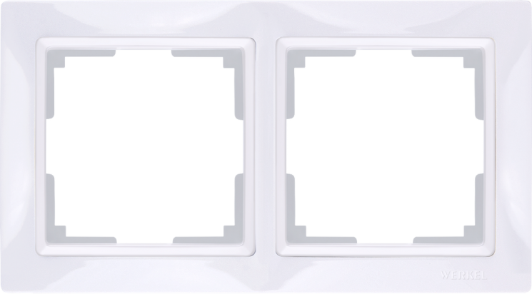 Рамка на 2 поста белый, basic Werkel W0022001 (WL03-Frame-02 Snabb basic)