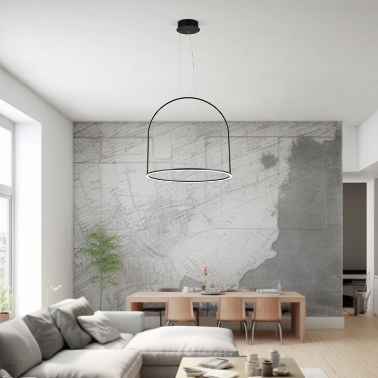 Подвесной светодиодный светильник с регулировкой цветовой температуры и яркости Eurosvet 90323/1 черный Over