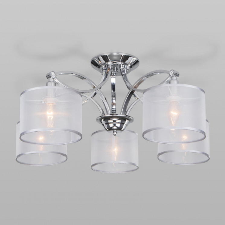 Накладная люстра Eurosvet 60109/5 хром Fabiola