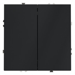 Выключатель двухклавишный проходной VOLTUM VLS020307 графит