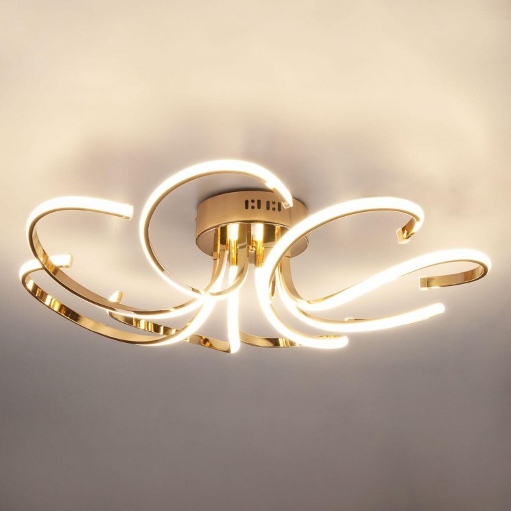 Потолочный светодиодный светильник Eurosvet 90096/8 золото Wisteria