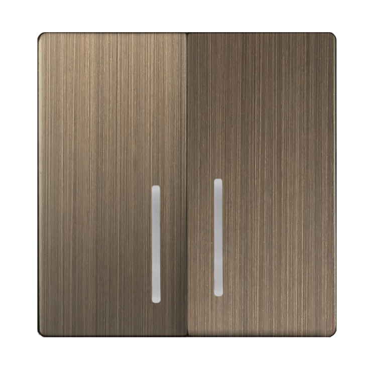 Набор клавиш для выключателя двухклавишного с подсветкой бронзовый Werkel W1129112 (WL12-SW-2G-LED-CP)