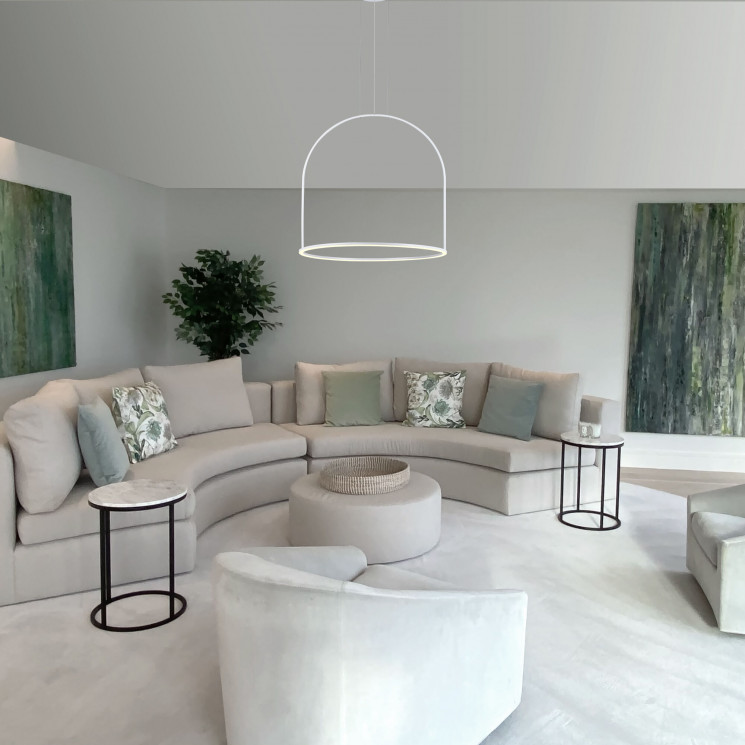 Подвесной светодиодный светильник с регулировкой цветовой температуры и яркости Eurosvet 90323/1 белый Over