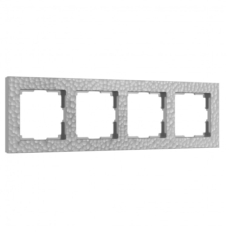 Рамка на 4 поста (серебряный) W0042406 Werkel