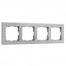 Рамка на 4 поста (серебряный) W0042406 Werkel