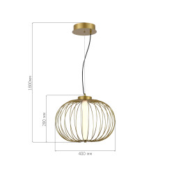 Светильник подвесной ST Luce Золотистый/Золотистый LED 1*10W 3000K         SL6124.203.01