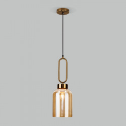 Подвесной светильник Eurosvet 50229/1 янтарный Flou