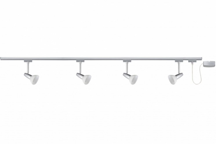 Набор шинных светильников Paulmann 96836 U-RAIL 230V Barelli 4x50W GZ10 230V титан (L-2,2m)
