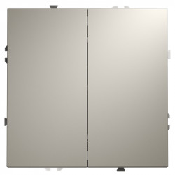 Выключатель двухклавишный проходной VOLTUM VLS020303 кашемир