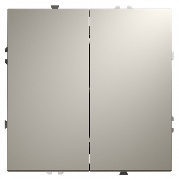 Выключатель двухклавишный проходной VOLTUM VLS020303 кашемир