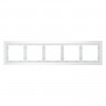 Рамка 5 постов VOLTUM VLS110502 белый матовый