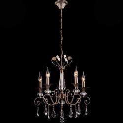 Люстра Eurosvet 3395/5 античная бронза/прозрачный хрусталь