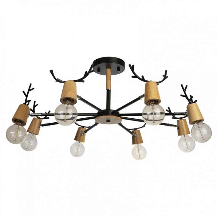 Люстра на штанге LOFT IT 10024/8 Black SVEN