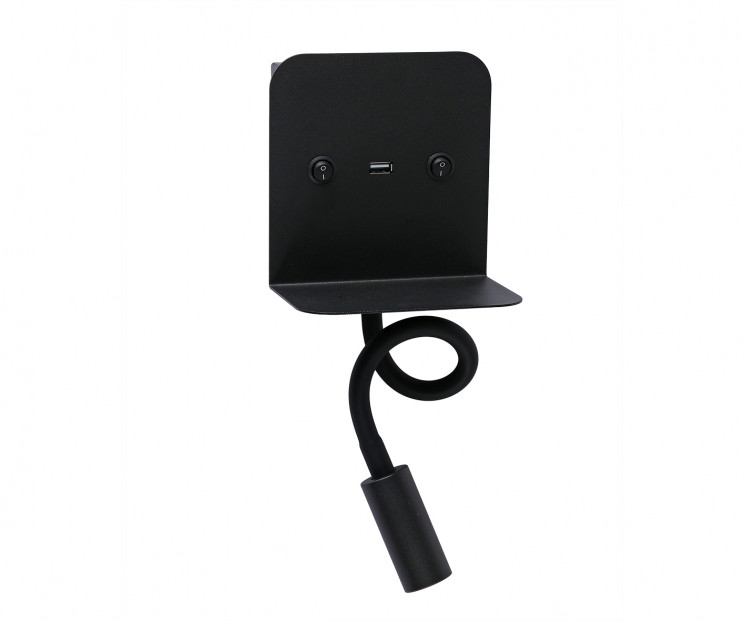 Kink Light 08074,19 Бра Лалит черный w11,5*13 h53 Led 3W (3000K) с разъёмом USB